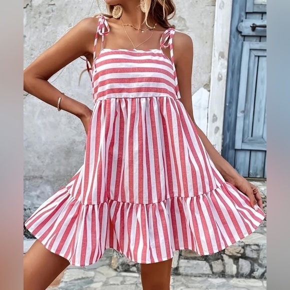 Dresses & Skirts - Red & White Sundress size large